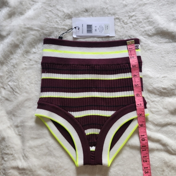 NWT LACOSTE X VENUS WILLIAMS EleVen Striped Retro Cotton Lounge Shorts 6/38 Y2K - Picture 16 of 16
